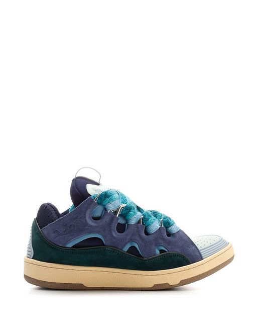 lanvin curb sneakers blue