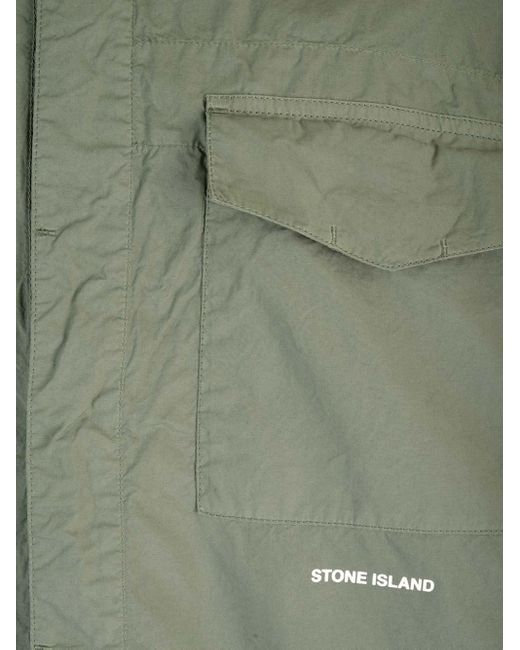 Stone Island Green Cotton Shirt for men