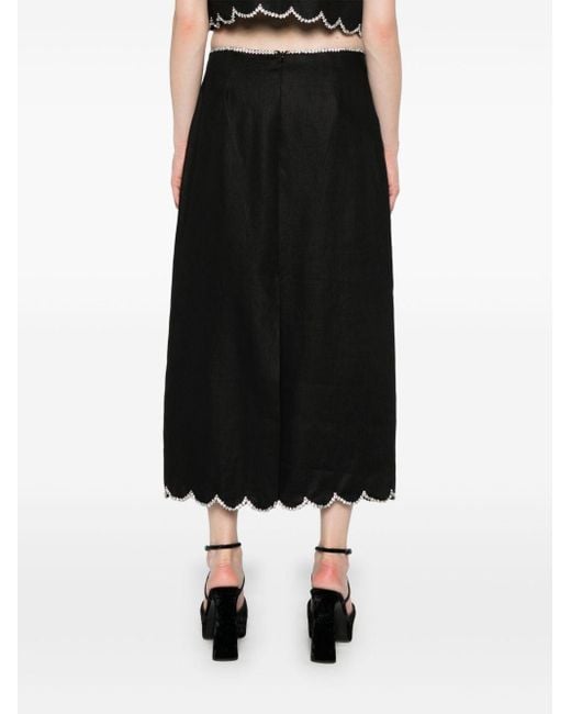 Zimmermann Crush Skirts in Black | Lyst