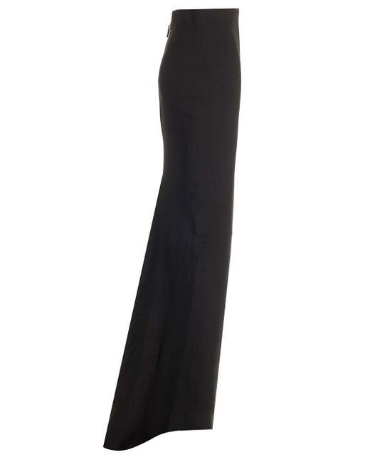 Rick Owens Black Pillar Floor-Lenght Long Skirt