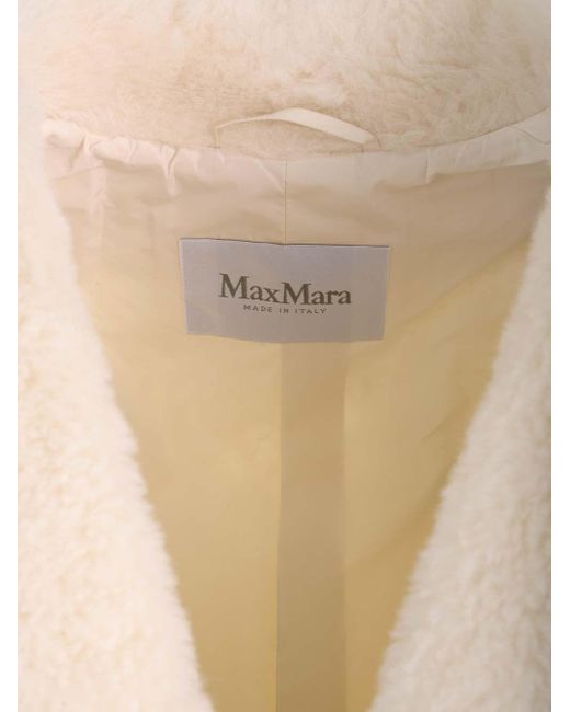 Max Mara Natural Embellished Teddy Bear Coat