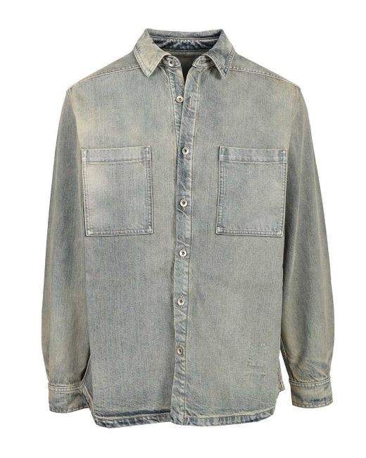 Rick Owens Gray Concordians Jumbo Outershirt for men