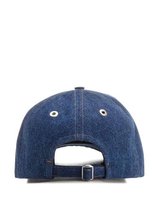 AMI Blue Denim Cap With Embroidery