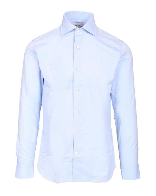Al Duca D'aosta Blue Cotton Shirt for men