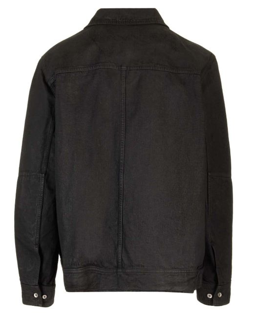 Rick Owens Black Lido Denim Worker Jacket for men