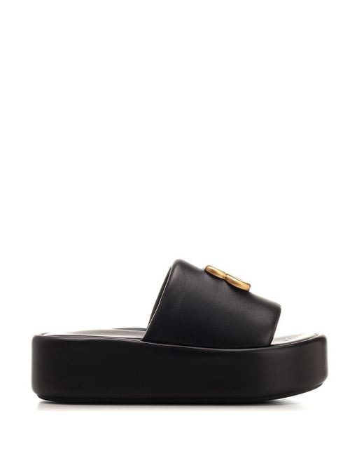 Balenciaga Black "rise" Flatform Sandals