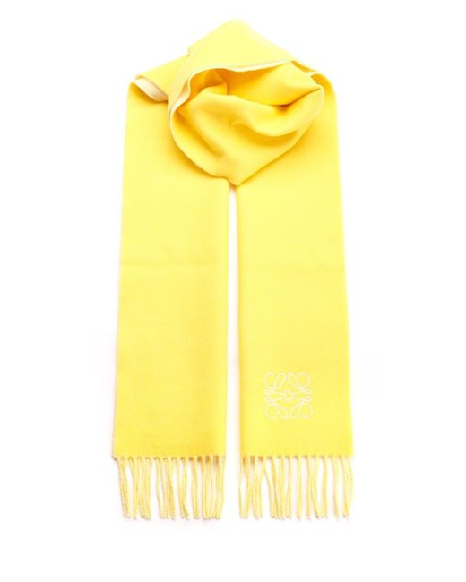 Loewe Yellow Wool And Cashmere Scarf