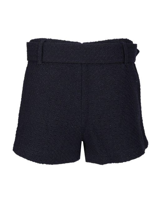 Self-Portrait Blue Bouclé Culottes