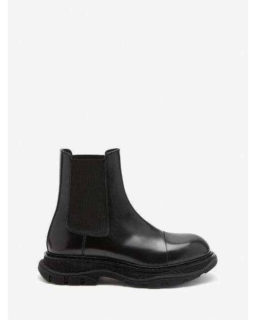 Alexander McQueen Black Tread Chelsea Boot for men