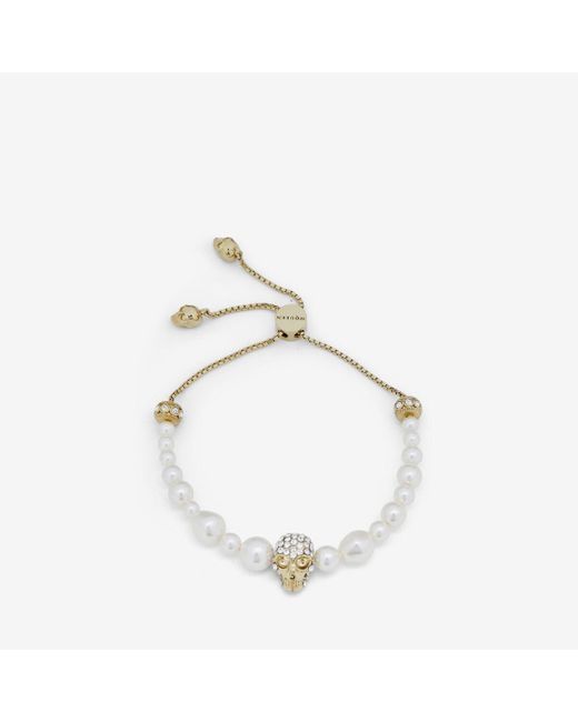 Alexander McQueen Metallic Skull And Friendship Bracelet