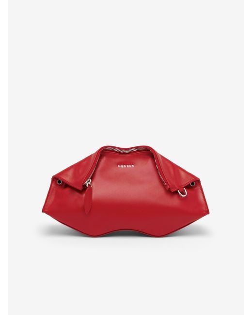 McQueen Red Manta Clutch