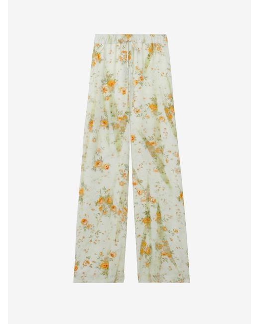 McQueen White Floral Pyjama Trousers