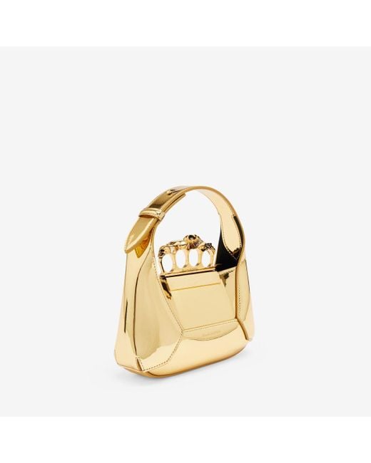 Alexander McQueen Metallic The Jewelled Hobo Mini Bag