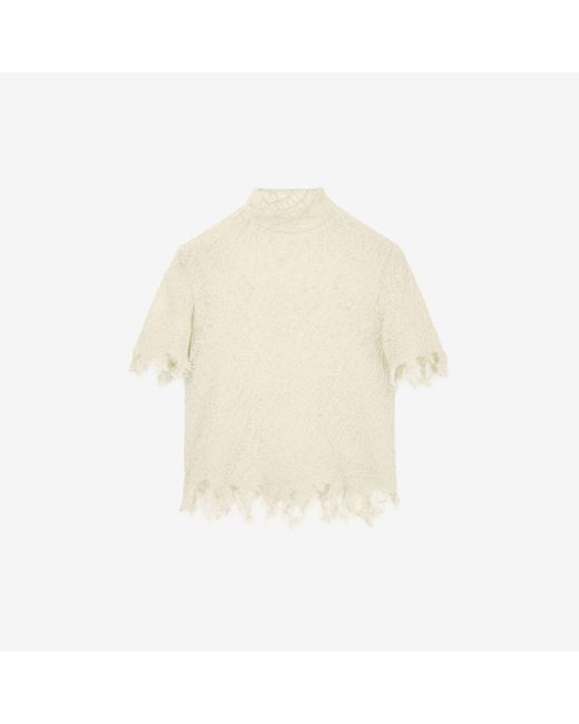 Alexander McQueen ニット コブウェブ レース トップ White