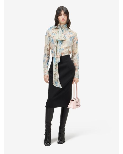 McQueen Black Pencil Skirt