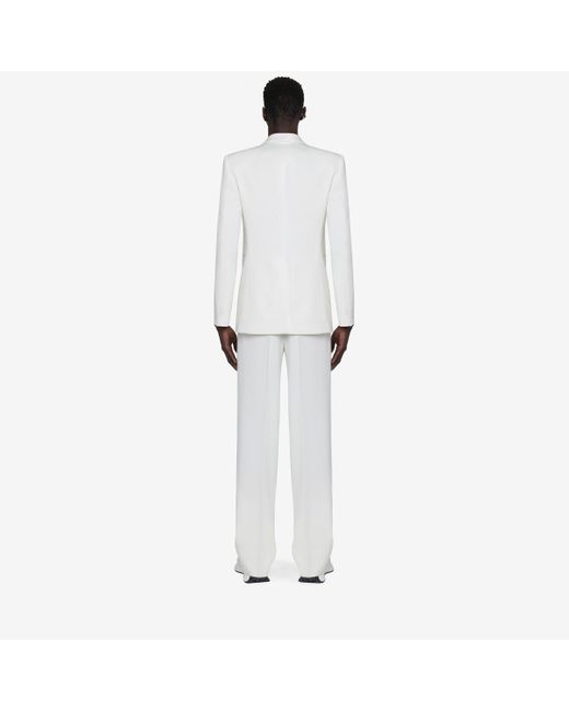 Pantaloni a gamba ampia di Alexander McQueen in White da Uomo