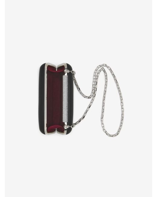 Alexander McQueen Black Mcqueen T-Bar Box-Clutch