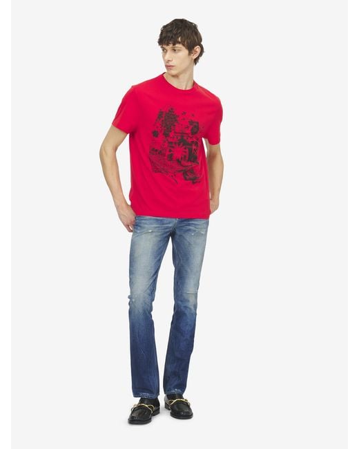 McQueen Red Fanzine Print T-Shirt for men