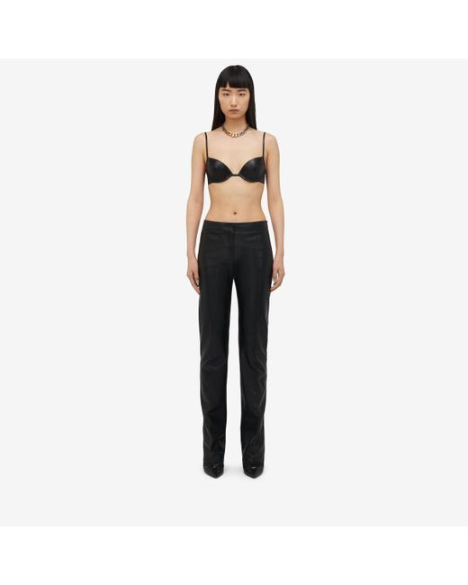Alexander McQueen Black Low-waisted Cigarette Trousers