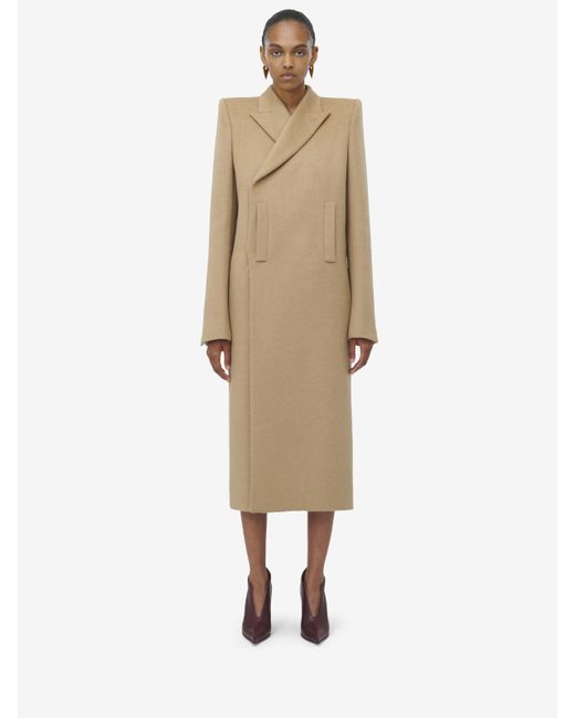 Alexander McQueen Natural Taillierter Mantel