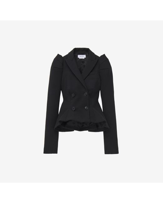 Alexander McQueen Black Shoulder Double-breasted Jacket