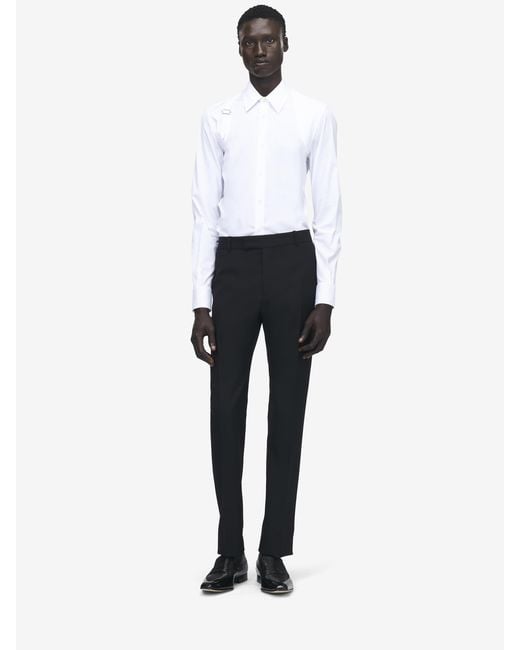 McQueen White Harness Shirt for men