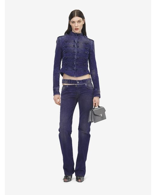 McQueen Blue Uniform Denim Jacket