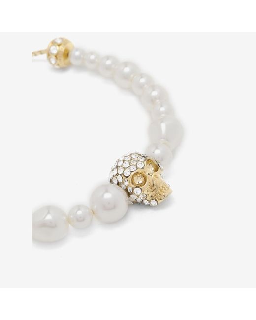 Alexander McQueen Metallic Skull And Friendship Bracelet