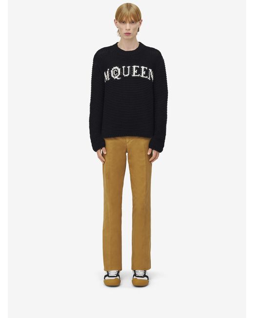 Pull Texturé, Avec Logo McQueen pour homme en coloris Black