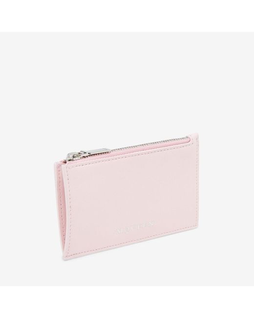 Alexander McQueen Pink Zip Card Holder