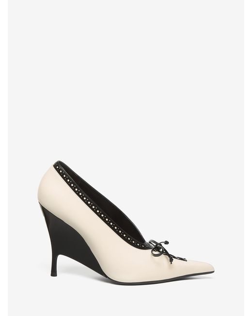 McQueen White Koko Pump