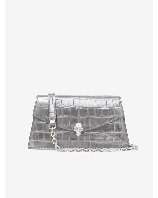 Borsa Skull Mini di McQueen in White