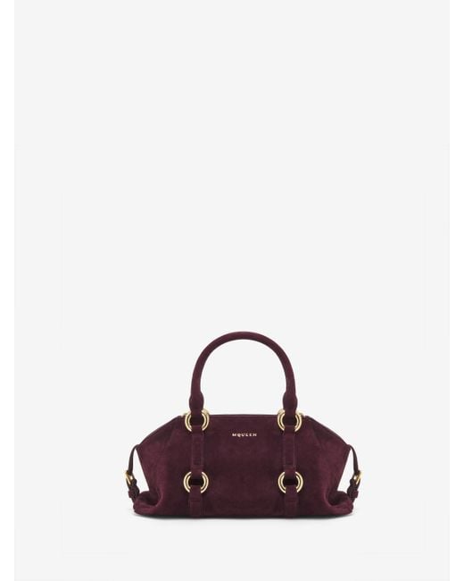 Alexander McQueen Purple Kleine Farringdon Tasche