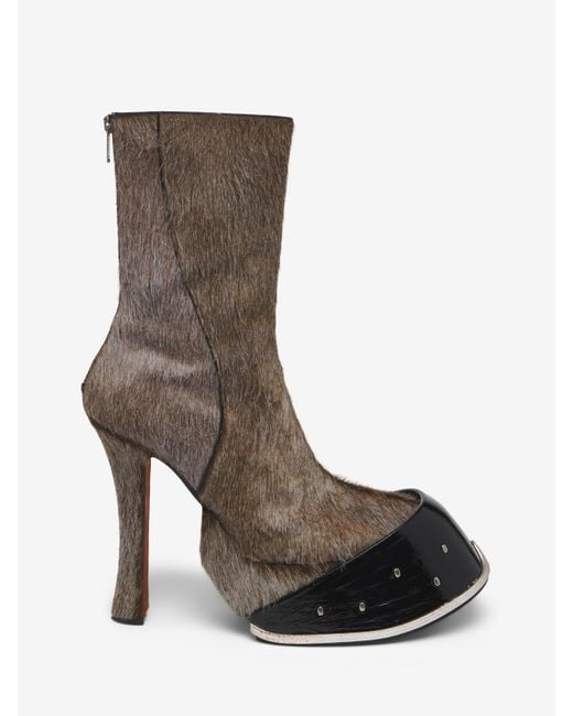 Bottes Hoof Alexander McQueen en coloris Brown