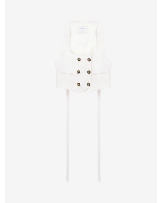 Alexander McQueen White Double-Breasted Waistcoat