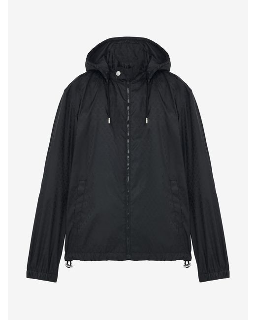 McQueen Blue Skull Jacquard Windbreaker for men