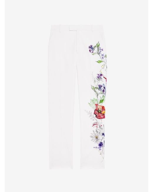 McQueen White Meadow Floral Single-Breasted Jacket for men