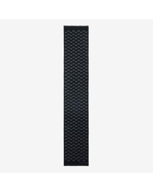 Alexander McQueen Black Up-and-down Seal Logo Scarf for men