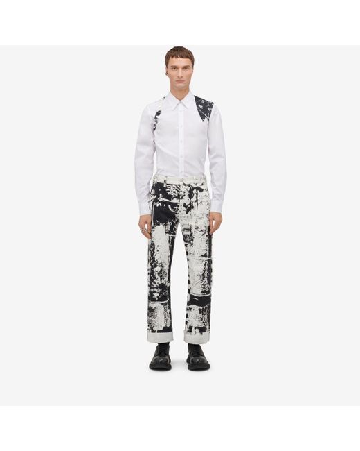 Alexander McQueen Hemd mit fold gurt in White für Herren