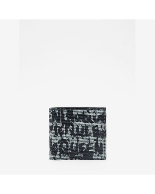 Alexander McQueen Portemonnaie mit mcqueen graffiti-motiv in Black für Herren