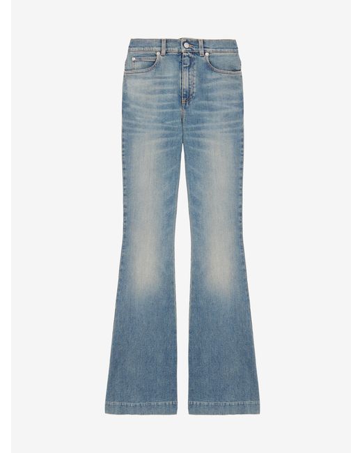 McQueen Blue Narrow Bootcut Denim Trouser
