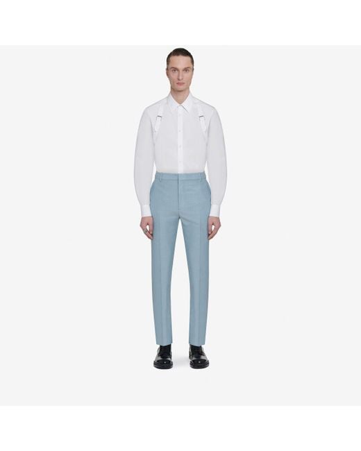 Camicia harness di Alexander McQueen in White da Uomo
