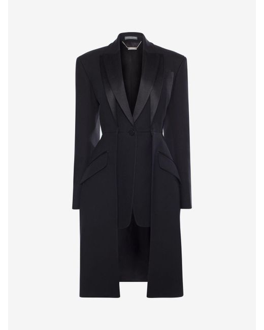 Alexander McQueen Black Double-lapel Tailored Coat