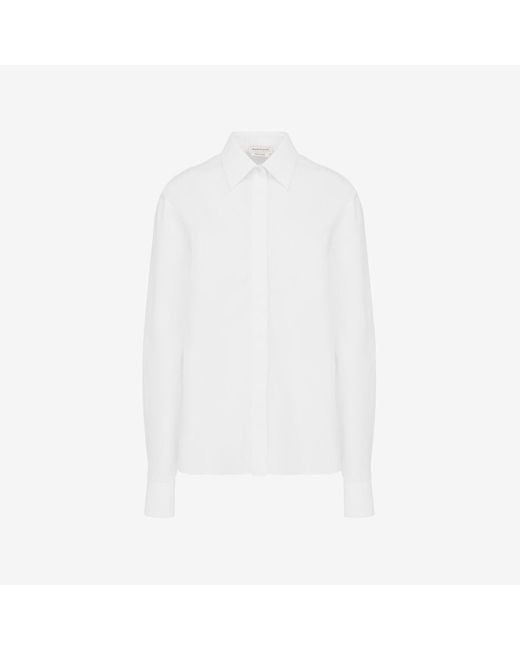 Camicia classica di Alexander McQueen in White