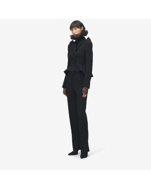 Alexander McQueen Black Shoulder Double-breasted Jacket