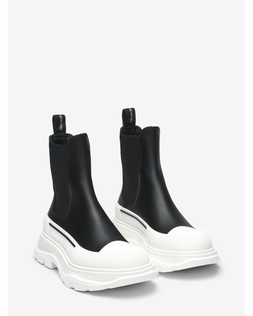 Alexander McQueen White Slick Chelsea Boot