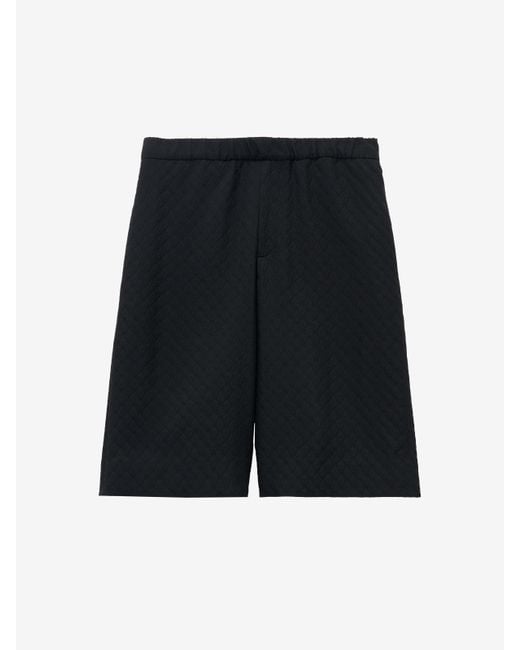 McQueen Black Skull Jacquard Shorts for men