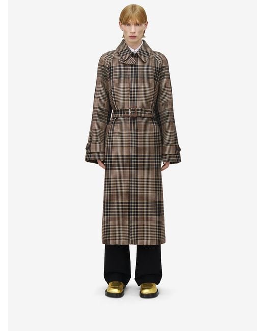 Alexander McQueen Natural Country Check Raincoat for men