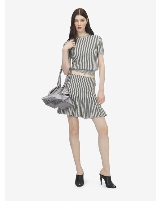 McQueen Multicolor Striped Knit Mini Skirt