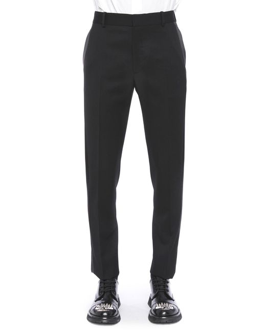 Alexander McQueen Black Tailored Cigarette Trousers for men